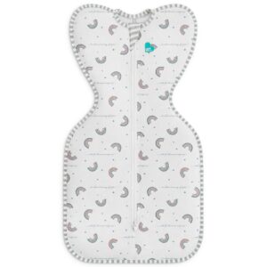 ND19_LTD-L1001324WHTM Otulacz Swaddle UP - rozmiar M - biały, tęcza - ETAP1 - 1 TOG Original