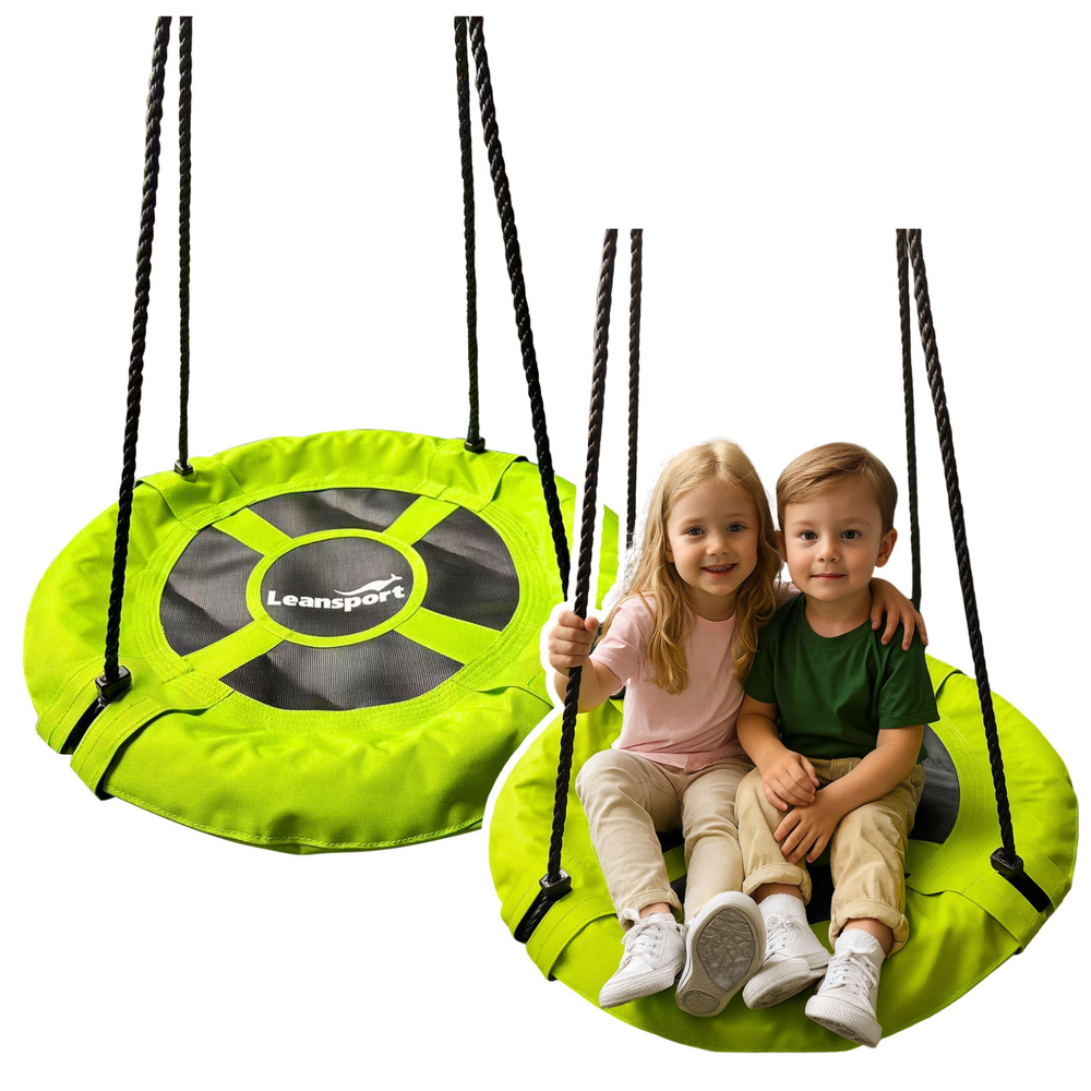 ND24_26663 Huśtawka Ogrodowa Bocianie Gniazdo Dla Dzieci Zielona 60cm 5905991074281