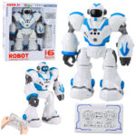 ND24_28840 Robot Interaktywny Zdalnie Sterowany RC 16 Funkcji Światła Dźwięki Niebieski 5905991088219