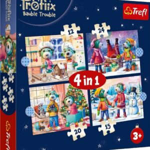 ND39_559873 PUZZLE 4W1 TREFL U TREFLIKOW PADA SNIEG PUD8