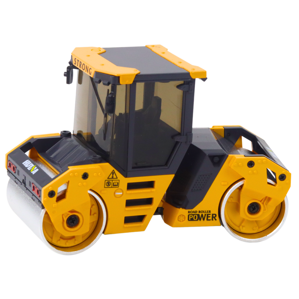ND24_22762 Walec Drogowy Metalowy Pojazd Budowlany Huina Żółty 1:50 5905991051114