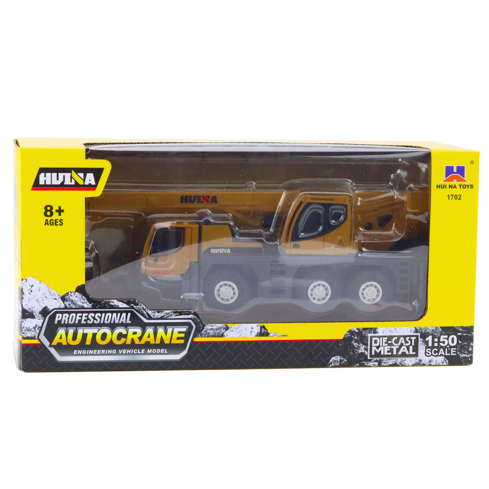 ND24_27667 Dźwig Autokrane Huina Pojazd Budowlany Ruchome Elementy Metalowy 1:50 5905991082026
