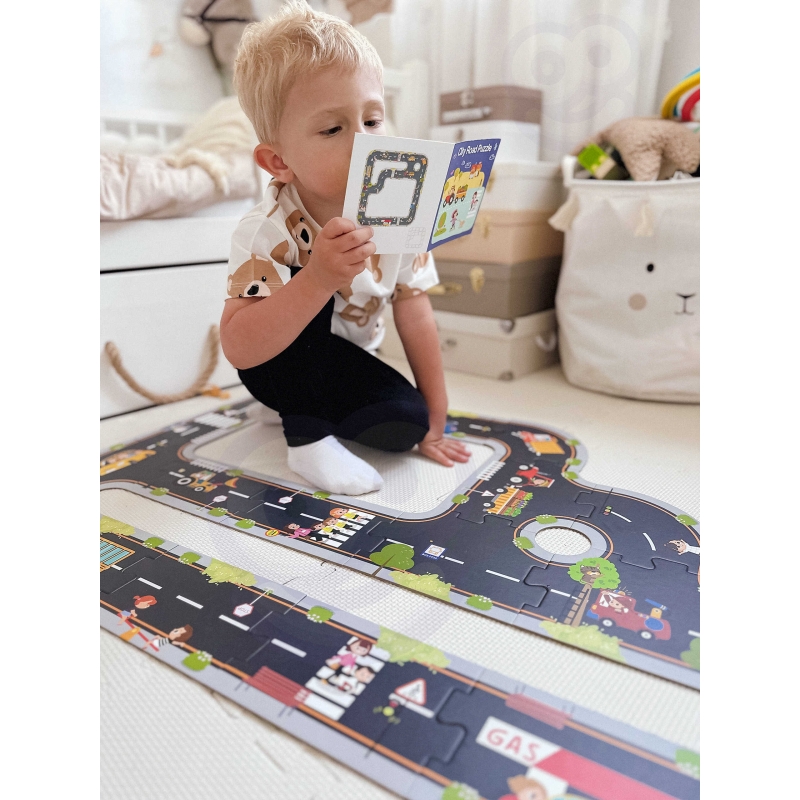 WOOPIE GREEN Droga Puzzle dla Dzieci Autostrada Makieta 21 el. Certyfikat FSC