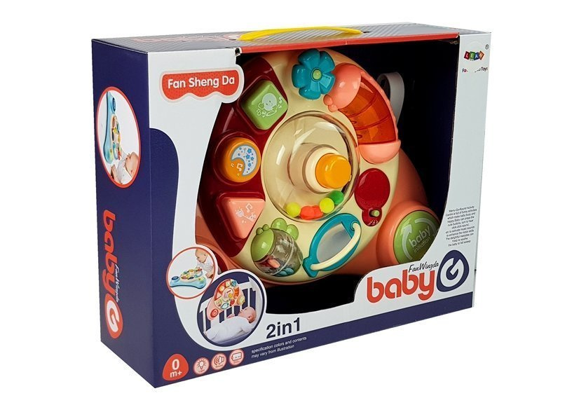 ND24_8499 Interaktywny Panel Zabawka dla Niemowląt Muzyka Odgłosy Zwierząt Różowa 5903802458886