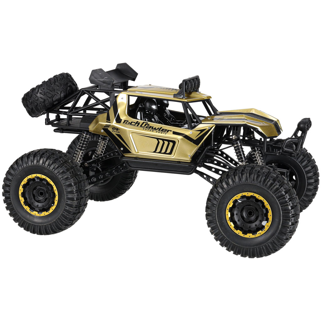 Samochód zdalnie sterowany 2,4GHz 1:8 51cm metal złoty