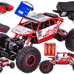Samochód Zdalnie Sterowany Auto Rc ROCK CRAWLER 2.4GHz 1:18Czerwony